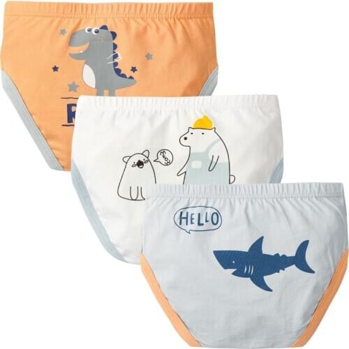 3 Pcs/Lot 2-16Y Boy Underwear High Quality Cotton Boys Panties Cartoon Pattern Pink Kids Boxer Briefs Child Soft Boy Pants