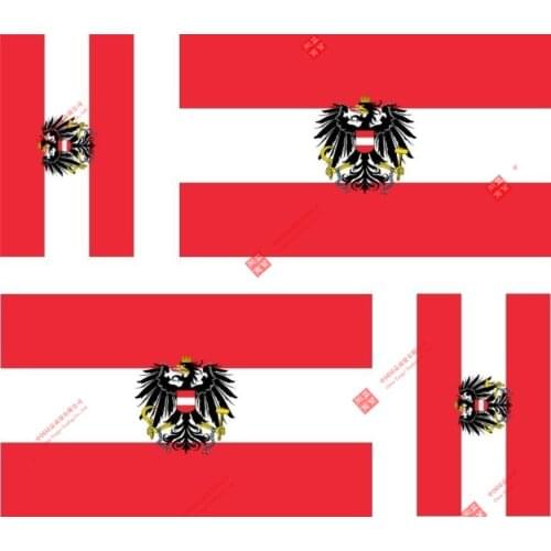 4 X Austria Eagle Flag Decals Creative Sticker Bike Car Vinyl Luggage Helmet Racing Stickers