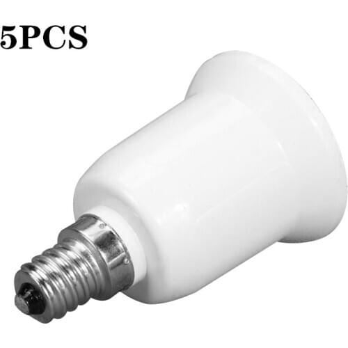 5PCS Hot Sell E14 To E27 Lamp Bulb Socket Base Holder Converter 110v 220V Light Adapter Conversion Fireproof Home Room Lighting