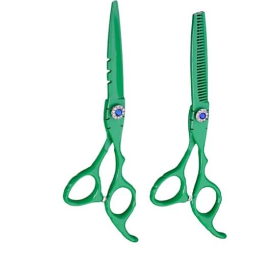 6 Inches White Haircut Cutting Thinning Rhinestone Screw Scissors Professional Beauty Salon Equipment Hair Scissor