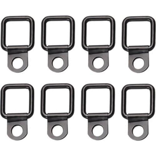 8pcs Trunk Cargo Fastener Clips Car Interior Tie Downs Quick Release D Rings Surface Mount Anti Rust Iron For Jeep