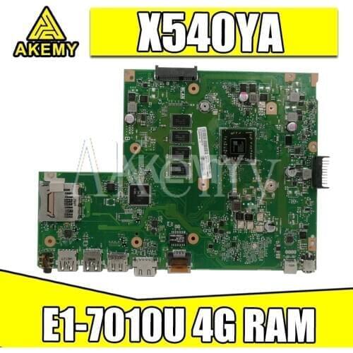 Akemy For Asus GM X540YA Laotop Mainboard X540Y X540YA D540Y R540Y Motherboard W/ E1-7010 CPU 4G RAM