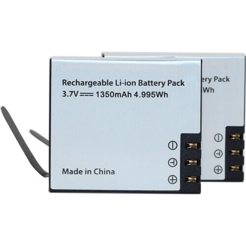 1pc/2pcs 3.7V 1350mAh Rechargable Action Camera Battery For EKEN H9 H9R H3 H3R H8PRO H8R SJ4000 SJ5000 SJ6000 SJ7000 M10 SJ5000x