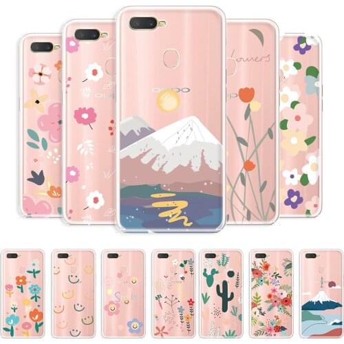 For OPPO A7 Case Clear Phone Cover For OPPO A12 A7N AX7 Transparent Protective Case For OPPO A5S AX5S Soft Fashion Coque Scenery