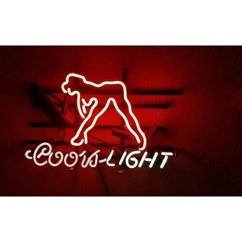 Coors Light Live Nudes Girl Neon sign Beer Club Handcrafted signs Shop Store Business Decorative Signboard Signage 17"x14"