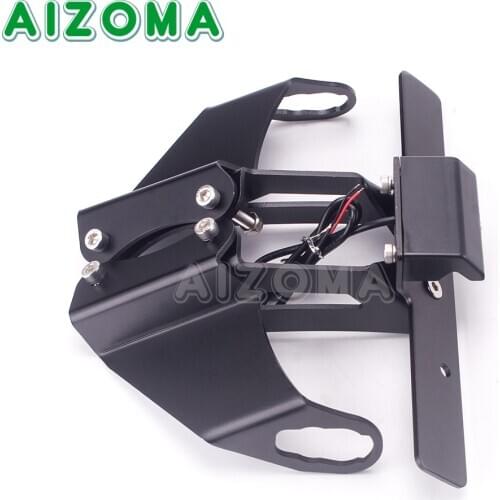 For Kawasaki Ninja Z 1000SX KLE 1000 Versys 2017-2020 19 Registration License Plate Holder LED Tail Tidy Black Fender Eliminator