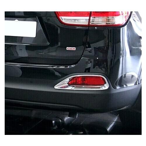 For KIA SORENTO L 2015 2016 2017 ABS Chrome Rear Fog Light Lamp Cover Trim Molding Bezel Garnish