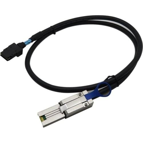 Two Colors 1M 2M Mini SAS 26P SFF-8088 To SFF-8087 36P Direct Attach Copper Cable Support 12Gb