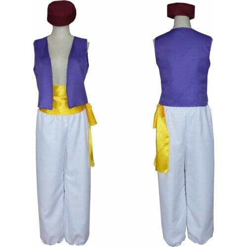 Prince Aladdin Costume Anime Cosplay Adult Fancy Outfits Adam Prince Halloween Costumes for Men