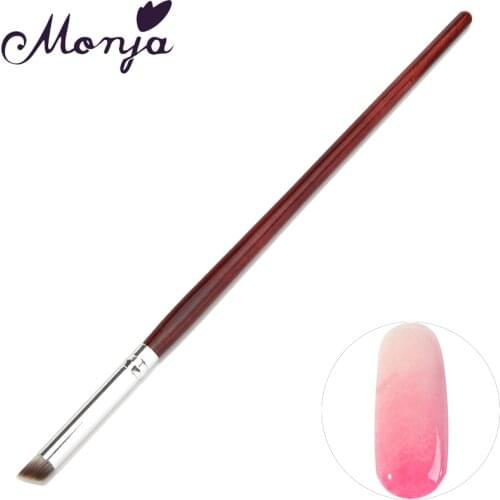 Monja Nail Art Wood Angle Top Gradient Gradual Color Blooming Image Design Drawing Painting Brush Pen Manicure Tools