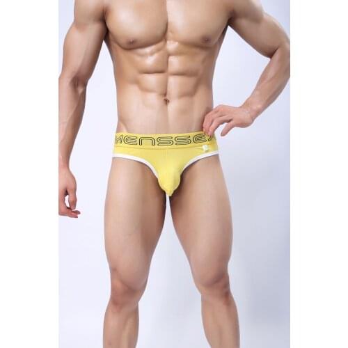 Pure Cotton Underwear Mens Double D High Elastic Feeling U Convex Pouch Absorb Sweat Breathe Freely