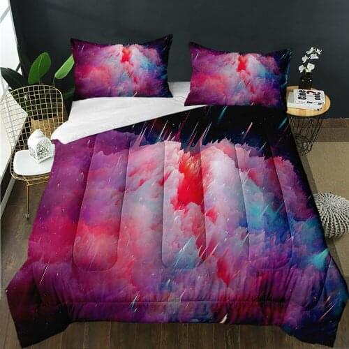 Custom 3D Print Outer space Starry Sky Quilt Super Comforter Soft Quilting Suitable For Boys Boys Home Bedroom Decoration