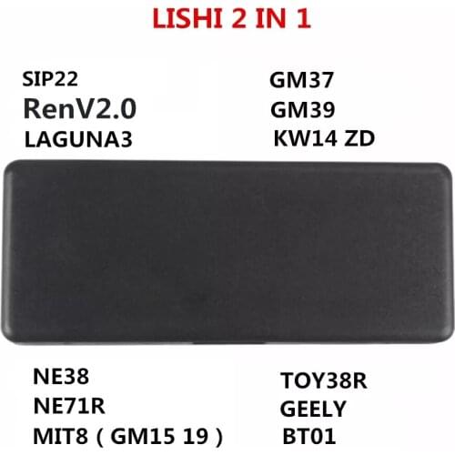 Original Lishi 2 IN 1 SIP22 RENv.2 LGN3 GM37 GM39 KW14-ZD NE38 NE71R MIT8 TOY38R GEY BT01