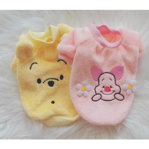 Autumn and Winter Super Warm and Fashion Two Feet Animals Printing Pet Clothes Cute Sweet Cotton Coats for Pet Dog Accessories