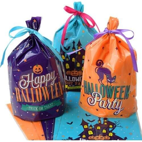 20/40pcs Halloween Candy Bags Cute Gift Bag Trick or Treat Kids Gift Pumpkin Bat Candy Boxes Halloween Party Decoration Supplies