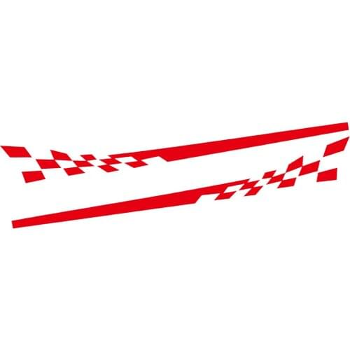 Pair Car Accessory Racing Sticker Decal For Mitsubishi Honda Red Made Of BK Material