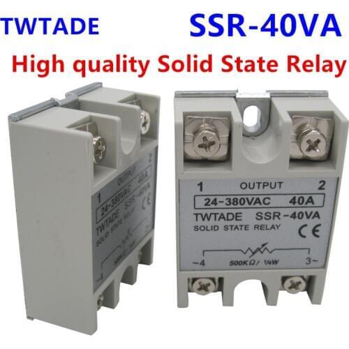 TWTADE/High quality solid state relay SSR-40VA 40A 470-560k ohm TO 24-380V AC SSR 40VA relay solid state Resistance Regulator