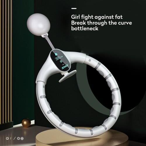 Smart Electrical Intelligent Magnet Hoola Disassembled Hoop Abdominal Thin Waist Exercise Massage Fitness Weight Loss Sport Gym