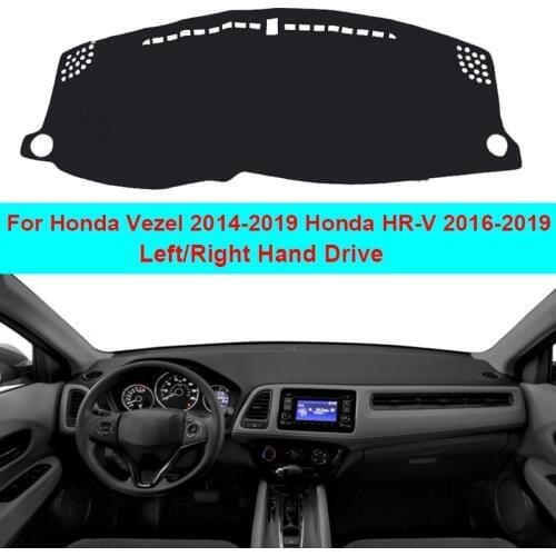 Car Inner Dashboard Cover Dash Mat Carpet Cape Cushion For Honda HRV Vezel 2014 2015 2016 2017 2018 2019 LHD RHD Car Styling