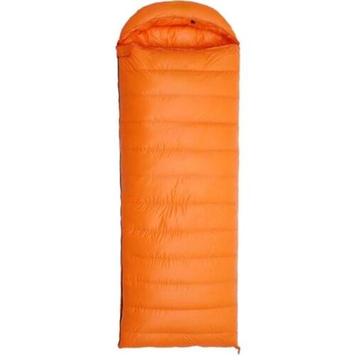 High-Quality Larger Size Envelope Style White Goose Down Filled Soft Adult Sleeping Bag Suitable for Cold Weather Thermal Quilt