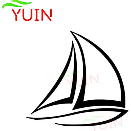 Fun Sailor Sailing Car Sticker Fashion Simple PVC Window Decoration Accessories High Quality Waterproof Sunscreen Decal