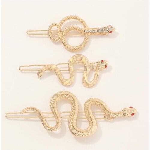 Hair clip snake fashion hair accessories fun hollow small snake hairpin headdress a word girl hairpin clip