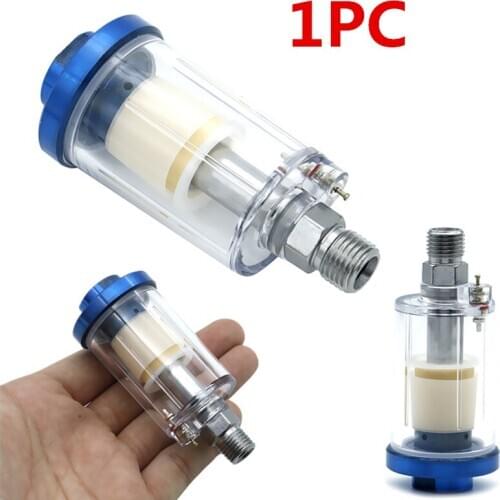 1PC 1/4'' Oil Water Separator Inline Air Hose Filter Moisture Trap For Compressor Spray Paint Gun