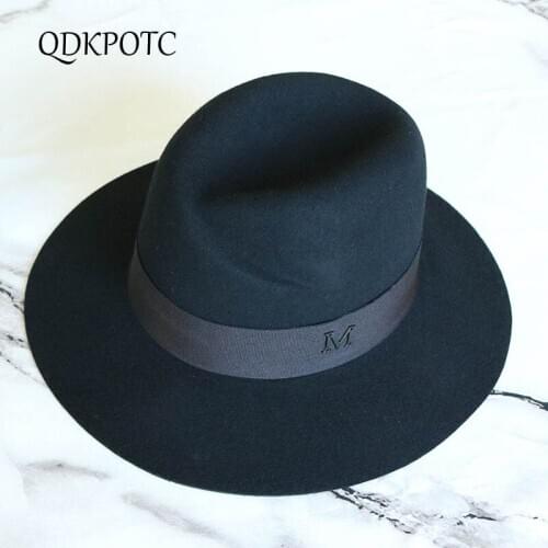 2020 Autumn Winter Hat New Men Women High Quality Wool Fedoras Fashion Knife Scar Felt Cap Europe America Retro Hats QDKPOTC