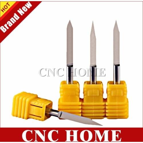 5pcs 4mm Shank V bit CNC Milling Cutters Carbide Engraving Carving Tools for Wood Woodworking PVC Acrylic CNC Router Bits