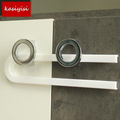 6Pcs/Lot Security Long Flexible Drawer Lock Baby Plastic Saftey Cabinet Lock