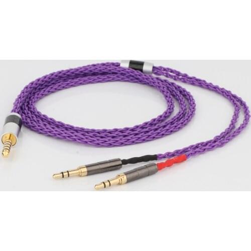 8Cores 6N OCC Copper Headphone Upgraded Cable 4.4mm Balanced Plug for he400i he400s HE560