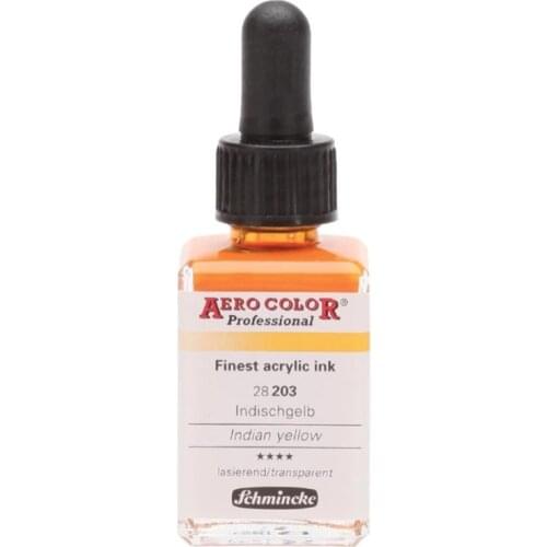 Schmincke Aero Color Acrylic Ink 28 ml 203 İndian Yellow
