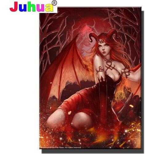 New 5d diy diamond painting"Sexy Gothic Women"mosaic cross stitch portrait embroidery diamond round square stones,Wall Art