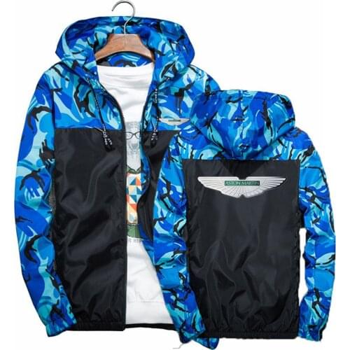 2021 Spring Autumn Mens New Aston Martin Hoodies Harajuku Comfortable Streetwear Clothes Winter Camouflage Casual Coats