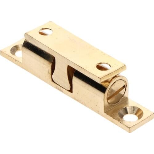 Cabinet Door Brass Double Ball Roller Catches Hardware Fittings 60mm Long