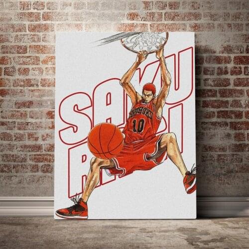 Canvas HD Printed Slam Dunk Poster Home Decor Hanamichi Sakuragi Painting Anime Role Wall Art Picture For Bedroom Modular Framed