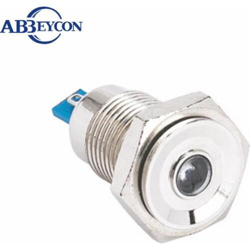 IN101 12mm PI65 waterproof metal 12V indicator lamp