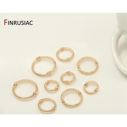 DIY Jewelry Components 2 Hole Beads Cross Ring Frame Charms Accessories For Earring Making