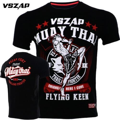 VSZAP MUAY THAI fighting for short sleeve T-shirt sports running martial arts wind MMA fitness fighting men