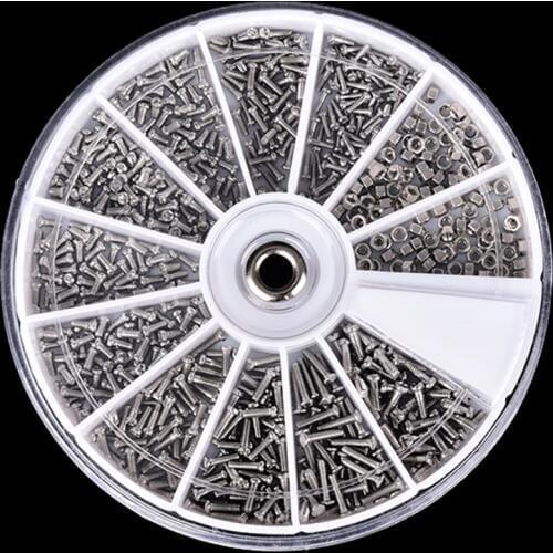 1 Bag(Box) (600pcs) 12 Kinds of Stainless Kit Repair Part Tools For Watch Eye Glasses Clock Steel Small Screws Nuts Assortment