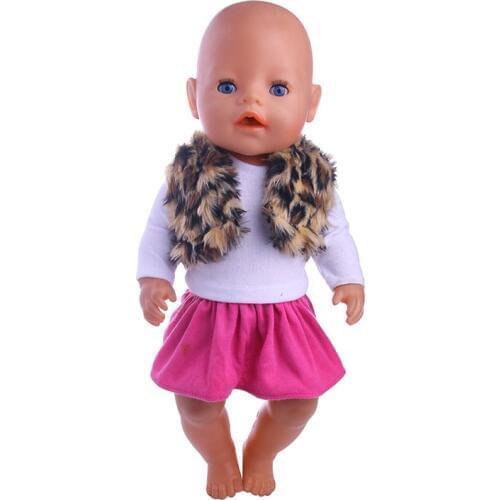 Plush vest set (package primer shirt + Bottom) for 43cm -,18inch doll