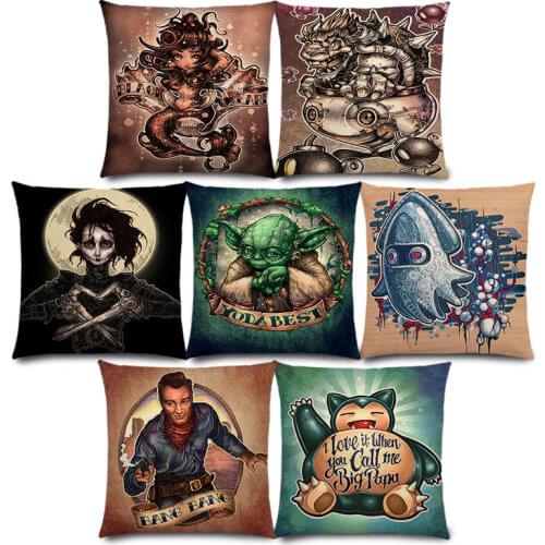 New Cool Amusing Computer Game Film Cartoon Protagonist Funny Things Fantasy Monsters Cushion Cover Sofa Throw Pillow Case