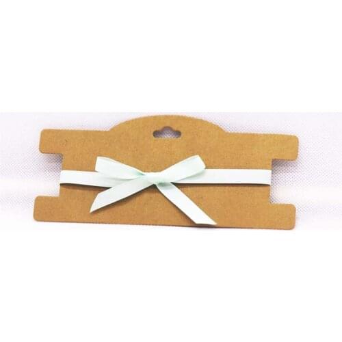 New 20pcs/lot 300gsm Paper Card 7.7*18cm blank white&black&brown hair band&clip Card free shipping can print logo(cost extra)