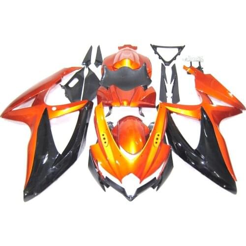 100% Fit Injection Fairings for SUZUKI GSXR 600 750 2008 2009 2010 Orange Black Fairing kit GSXR600 GSXR750 08 09 10 PL414