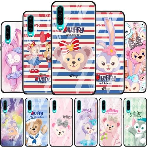 Duffy Disney Bear Cute for Huawei P40 P30 Pro Plus P20 P10 Lite P Smart Z 2021 2020 2019 Luxury Tempered Glass Phone Case