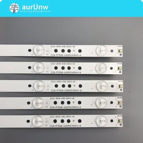 LED Backlight strip 10 Lamp For Philips 43"TV 43PFT4131 43PFS5301 GJ-2K15-430-D510 GJ-2K16-430-D510-V4 01Q58-A BDM4350