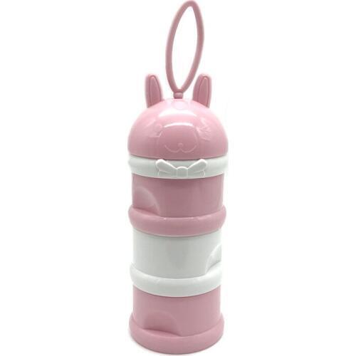 3 layer Rabbit Portable Baby Food Storage Box Cereal Cartoon Milk Powder Boxes Toddle Kids Formula Milk Container For Children