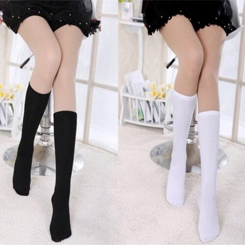 Women Long Stockings School Dress JK Uniforms Socks Solid Color Thigh High Socks For Girls Ladies Sports Lower Leg Knee Socks