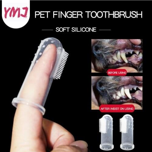 Pet Finger Toothbrush Super Soft Teddy Dog Brush Bad Breath Tartar Teeth Tool Super Soft Pet Dog Cat Small Cleaning Supplies