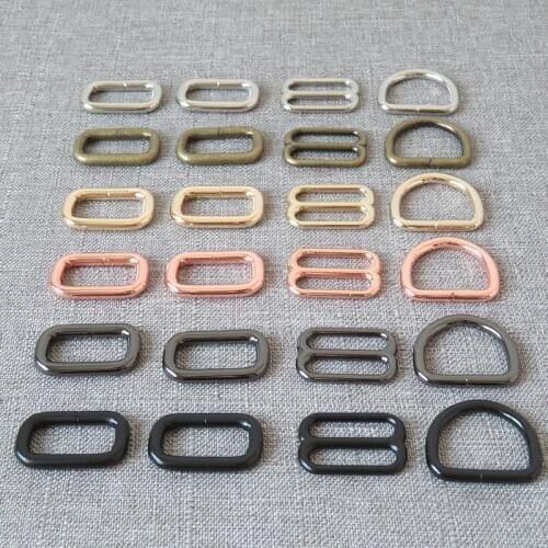 100pcs 25mm heavy metal hardware dog martingale collar straps buckle accessory D ring belt buckle slider bag handbag clasp